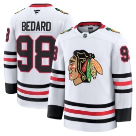 Chicago Blackhawks Trikot Fanatics Premium Connor Bedard 2024-25 Weiss Auswärts - Herren